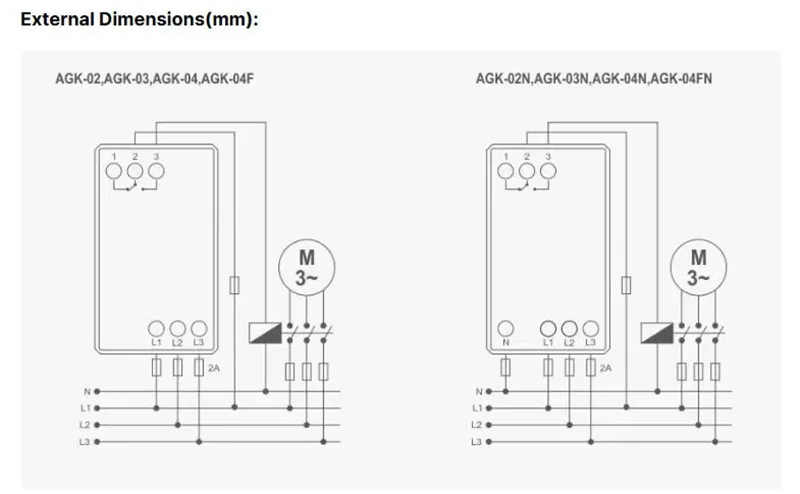 Digital Three Phase Phase Sequence Voltage Monitoring Relay