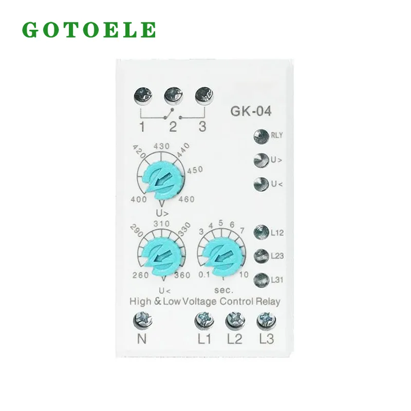 Three Phase Phase Sequence and Over Under Voltage Protection Relay